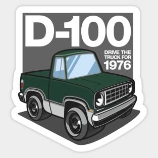 D100 - 1976 White-Base (Dark Green Iridescent) Sticker